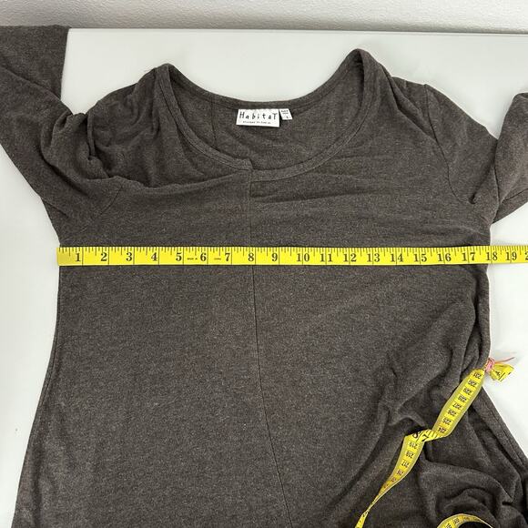 Habitat‎ Shirt Womens Small Gray Boxy Artisan Casual Tunic Relaxed Minimalist - Picture 10 of 11